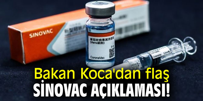 Bakan Koca'dan flaş Sinovac açıklaması!