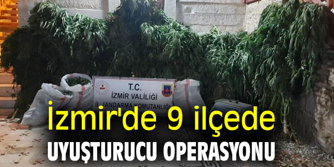 İzmir'de 9 ilçede uyuşturucu operasyonu