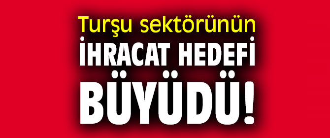 Turşu sektörünün ihracat hedefi büyüdü!