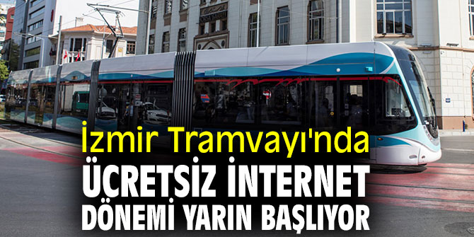 İzmir Tramvayı'nda ücretsiz internet dönemi