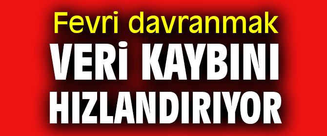 Fevri davranmak veri kaybını hızlandırıyor