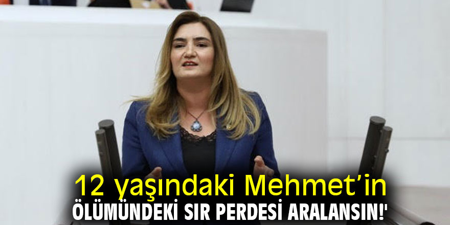 CHP'li Erdan Kılıç: '12 yaşındaki Mehmet’in ölümündeki sır perdesi aralansın!'