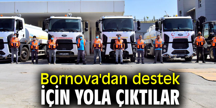 Bornova'dan destek için yola çıktılar
