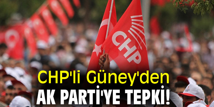 CHP'li Güney'den AK Parti'ye tepki!