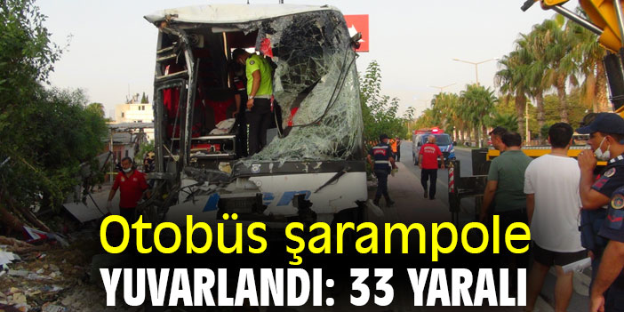 Otobüs şarampole yuvarlandı: 33 yaralı