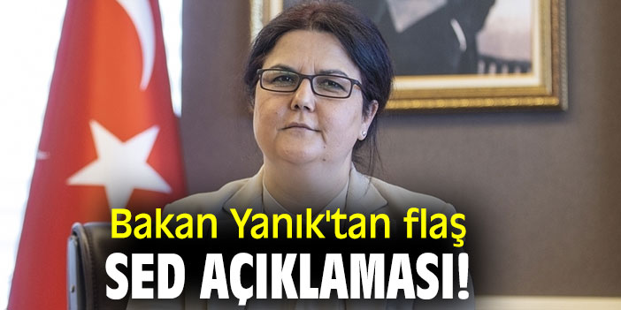 Bakan Yanık'tan flaş SED açıklaması!