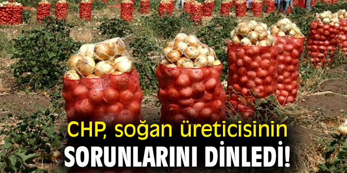 CHP, soğan üreticisinin sorunlarını dinledi!