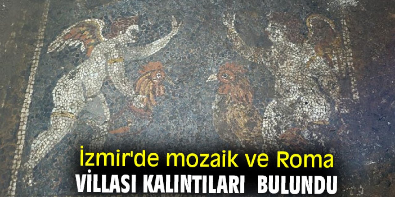 İzmir'de mozaik ve Roma villası kalıntıları  bulundu