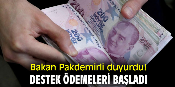 Bakan Pakdemirli duyurdu! Destek ödemeleri başladı