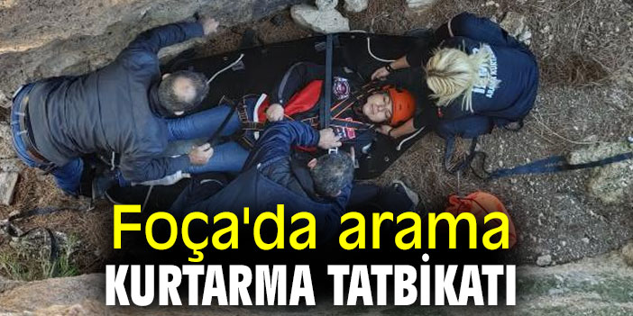 Foça'da arama kurtarma tatbikatı