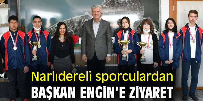 Narlıdereli sporculardan Başkan Engin’e ziyaret