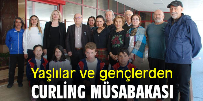 Yaşlılar ve gençlerden curling müsabakası