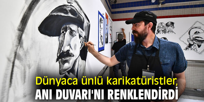 Dünyaca ünlü karikatüristler, Anı Duvarı'nı renklendirdi