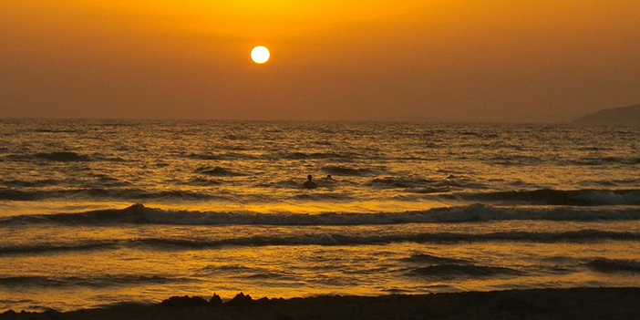 Gün batımı görsel şölen sundu