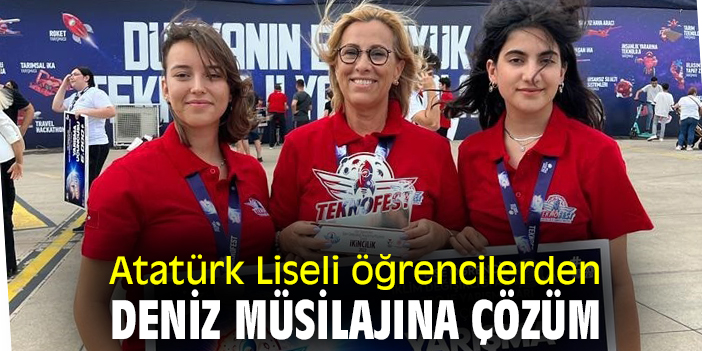 Atatürk Liseli öğrencilerden deniz müsilajına çözüm