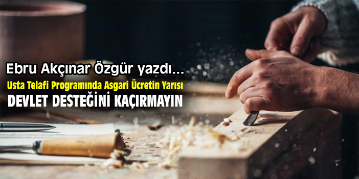 Usta Telafi Programında Asgari Ücretin Yarısı Devlet Desteğini Kaçırmayın