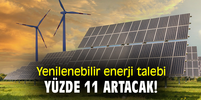 Yenilenebilir enerji talebi yüzde 11 artacak