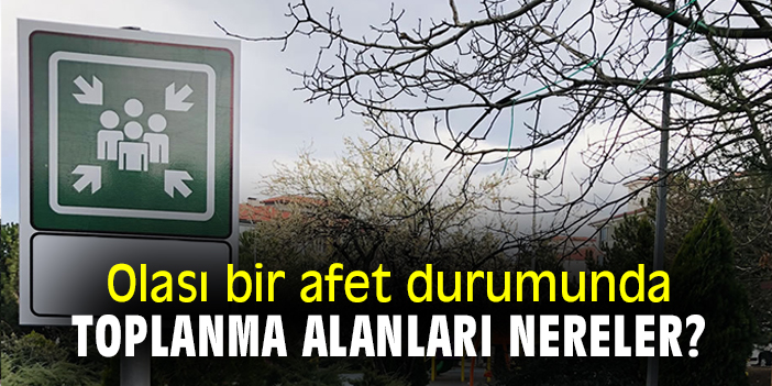 Olası bir afet durumunda toplanma alanları nereler?