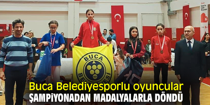 Buca Belediyesporlu oyuncular şampiyonadan madalyalarla döndü