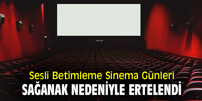 Sesli Betimleme Sinema Günleri sağanak nedeniyle ertelendi