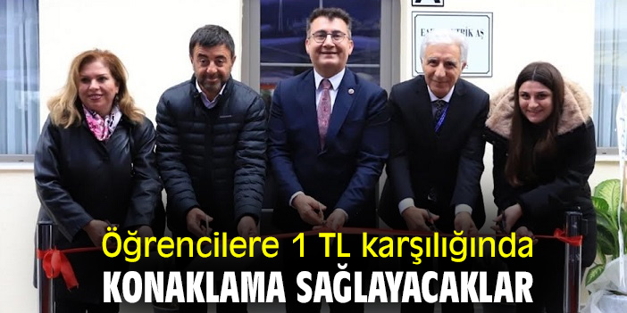 Öğrencilere 1 TL karşılığında konaklama sağlayacaklar