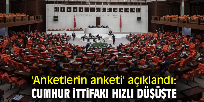 'Anketlerin anketi' açıklandı: Cumhur ittifakı hızlı düşüşte
