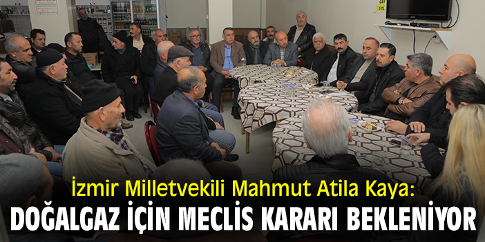 İzmir Milletvekili Mahmut Atila Kaya: 'Doğalgaz için Meclis kararı bekleniyor!'