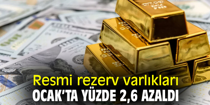 Resmi rezerv varlıkları Ocak’ta yüzde 2,6 azaldı