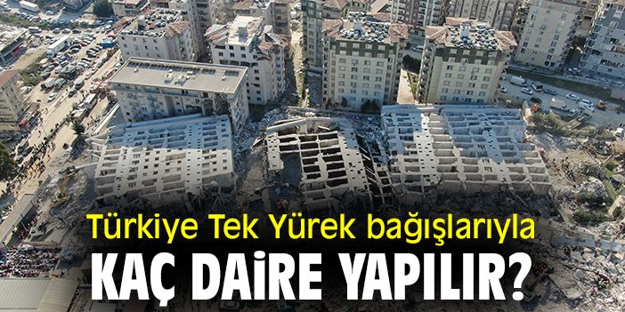Türkiye Tek Yürek bağışlarıyla kaç daire yapılır?