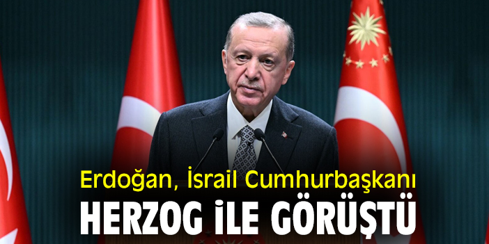 Erdoğan, İsrail Cumhurbaşkanı Herzog ile görüştü