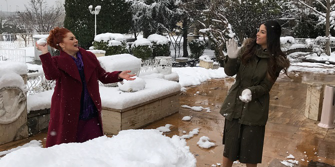 "Adını Sen Koy" setinde kar sefası