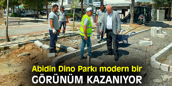 Abidin Dino Parkı modern bir görünüm kazanıyor