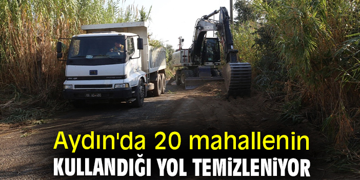 Aydın'da 20 mahallenin kullandığı yol temizleniyor
