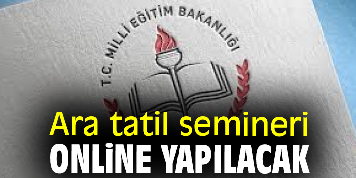 Ara tatil semineri online yapılacak
