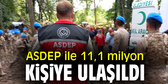 ASDEP ile 11,1 milyon kişiye ulaşıldı