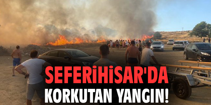 Seferihisar'da korkutan yangın!