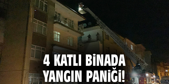 4 katlı binada yangın paniği!