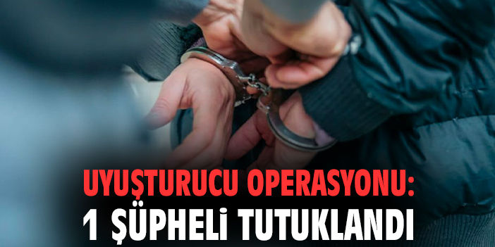 Uyuşturucu operasyonu: 1 şüpheli tutuklandı
