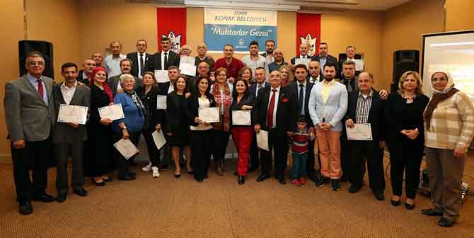 Konaklı muhtarlar moral depoladı