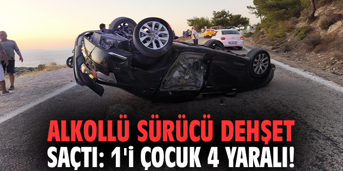Alkollü sürücü dehşet saçtı: 1'i çocuk 4 yaralı!