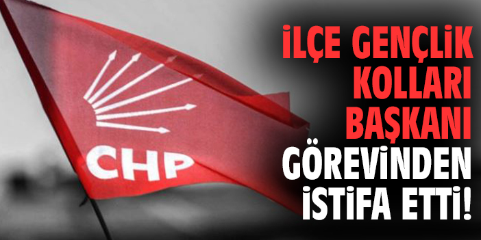 İlçe Gençlik Kolları Başkanı görevinden istifa etti!