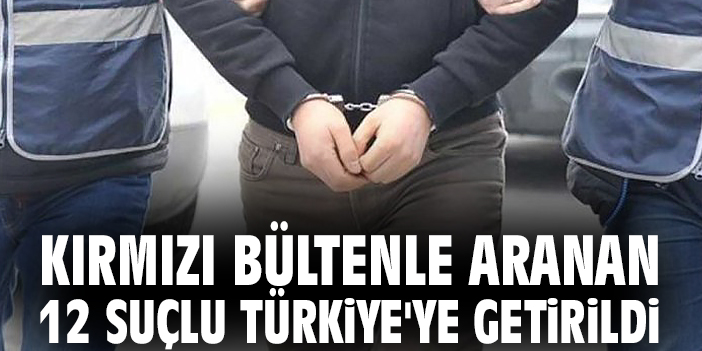 Kırmızı bültenle aranan 12 suçlu Türkiye'ye getirildi