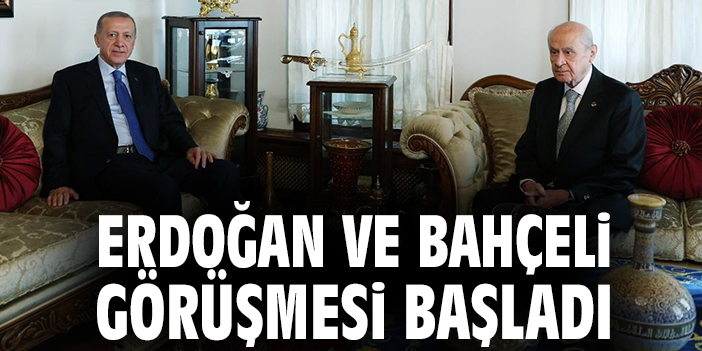 Erdoğan ve Bahçeli görüşmesi başladı