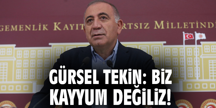Gürsel Tekin: Biz kayyum değiliz!