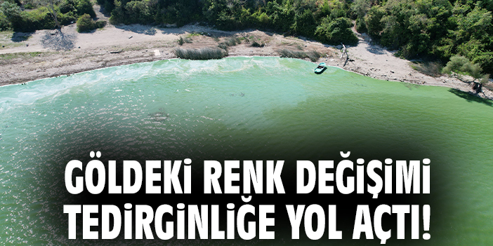Göldeki renk değişimi tedirginliğe yol açtı!