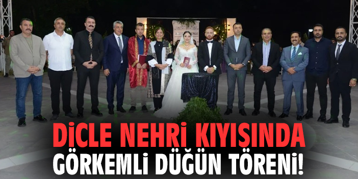Dicle Nehri kıyısında görkemli düğün töreni!