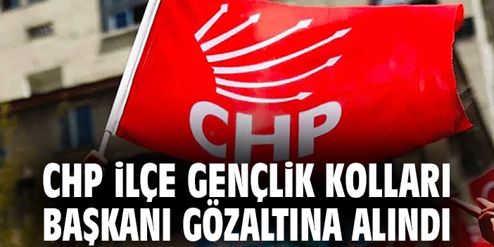 CHP İlçe Gençlik Kolları Başkanı gözaltına alındı