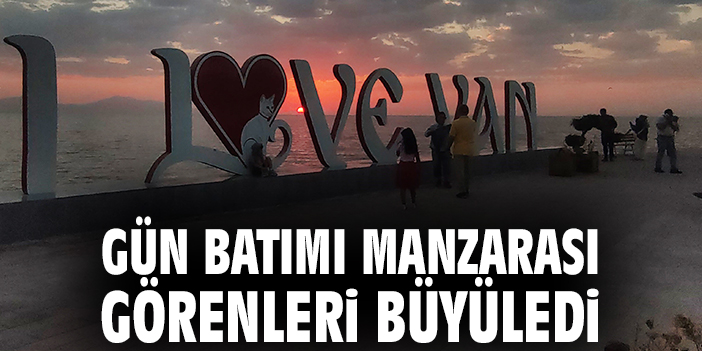 Gün batımı manzarası görenleri büyüledi