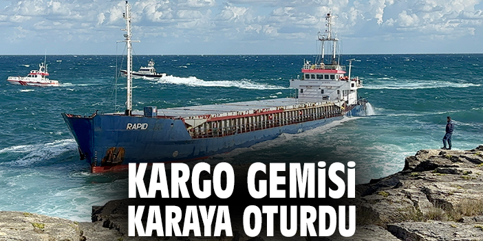 Kargo gemisi karaya oturdu