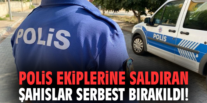 Polis ekiplerine saldıran şahıslar serbest bırakıldı!